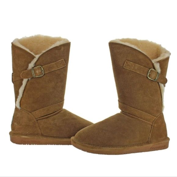 BearPaw Tatum Lined Mid-Calf Shearling Winter Boots- - Picture 1 of 7